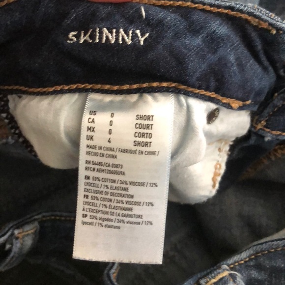 Girls American Eagle skinny jeans. Size size 0. - Picture 3 of 4